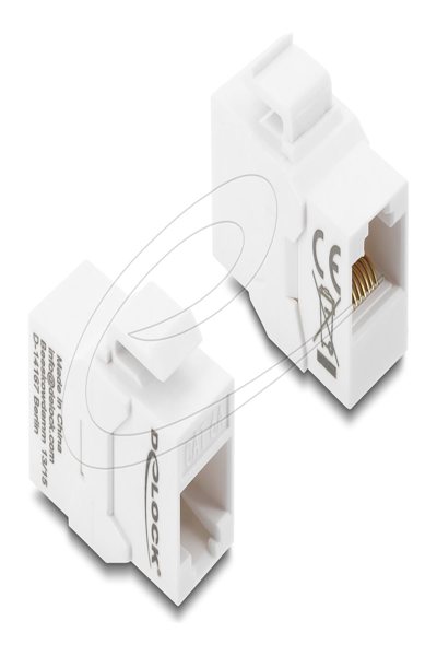 Delock Keystone Module Coupling RJ45 Socket/Socket Cat.6a - Network - 90991