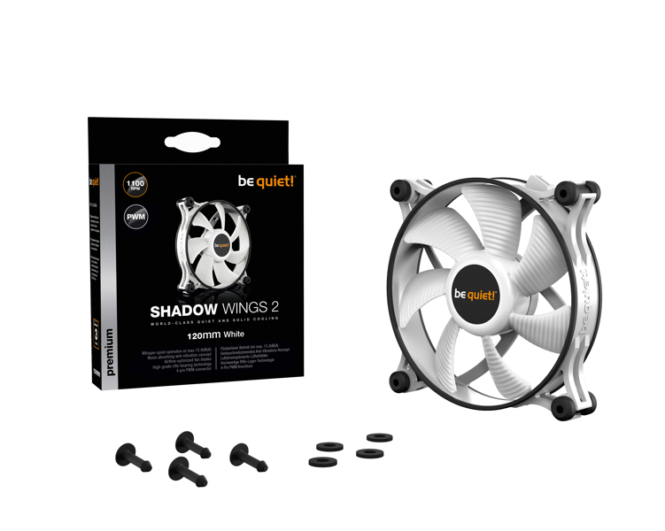 Be Quiet! Shadow Wings 2 PWM 120mm White Fan BL089 - BL089