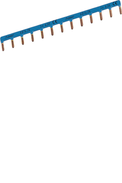 Jeu de barres Hager KB163N bleu 10 mm² 63 A