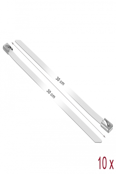 Serre-câbles Delock - 30 cm - blanc (lot de 10)