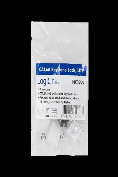 LogiLink Cat6A UTP Keystone Jack AWG23-26 - NK3999