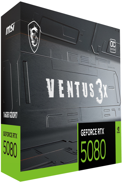 MSI GeForce RTX 5080 16G VENTUS 3X OC - 5080 16GVENTUS3XOC