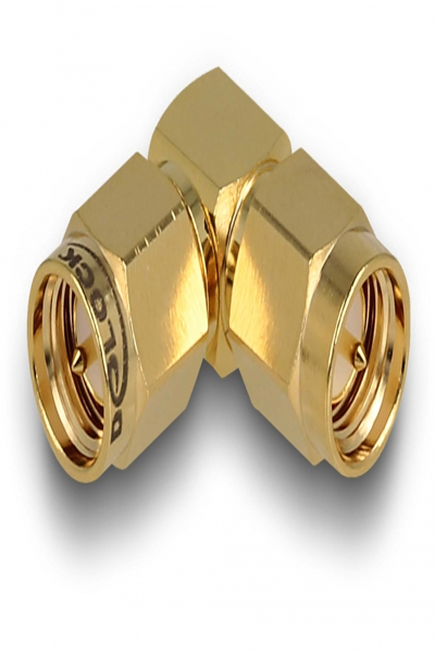 Delock Aerial adapter - SMA male angled to SMA male - 12020