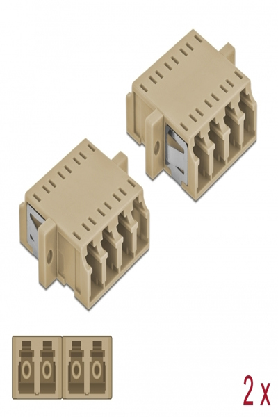Delock Network coupler - LC multi-mode (F) to LC multi-mode (F) - 86540