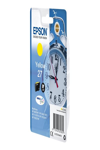 EPSON ALARM CLOCK SINGLEPACK YELLOW 27 DURABRITE ULTRA INK 3.6 ML
