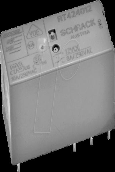 RT114-12 - Power relay SCHRACK RT1, 12 V DC, 12 A - 0-1419108-1