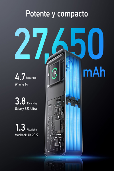 Anker Prime power bank, 27650mAh, 250W, black - A1340011