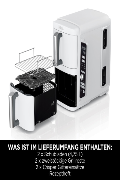 SharkNinja Ninja DoubleStack SL400EUWH - Hot air fryer - SL400EUWH