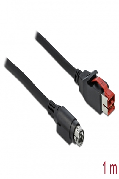 Delock PoweredUSB-kabel - USB PlusPower (24 V) (hane) till Power mini-DIN (hane) - 85945