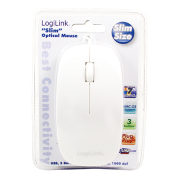 LogiLink Slim - Mouse - right- and left-handed - ID0062