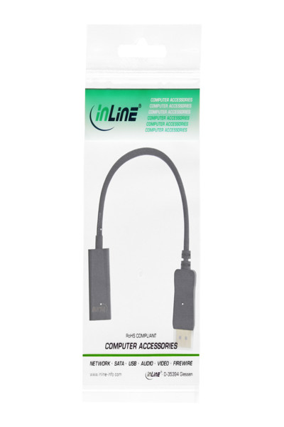 Adaptateur DisplayPort vers HDMI en ligne avec audio - DisplayPort mâle / HDMI femelle