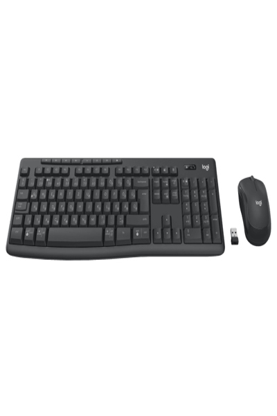 Logitech MK370 Combo for Business - Wireless - RF Wireless + Bluetooth - Mecha-membrane key switch - QWERTY - Graphite - Mouse included - 920-012070