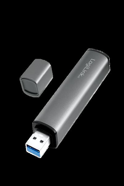 LogiLink USB 3.2 Card Reader 2-Port Hub Grey - UA0394
