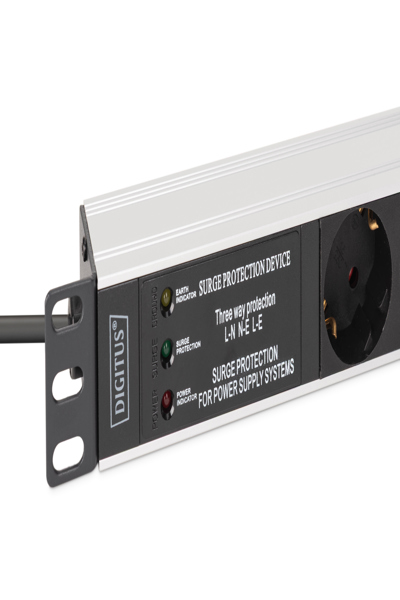 DIGITUS 1U Alu PDU Rackmount 6x Safety outlet