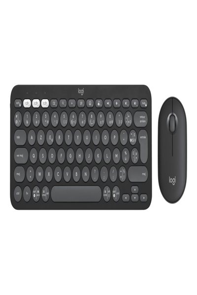 Logitech 920-012209 - Wireless - RF Wireless + Bluetooth - Scissor key switch - AZERTY - Graphite - Mouse included - 920-012209