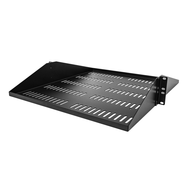 2U Vented Server Rack Cabinet Shelf 20in Deep Fixed Tray - SHELF-2U-20-CENTER-V