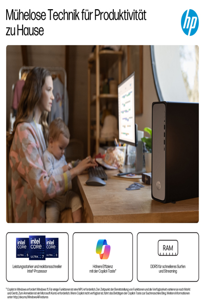 HP Omnidesk Slim Desktop S03-0153ng: Intel i5-14400 4.7GHz - BK2K7EA