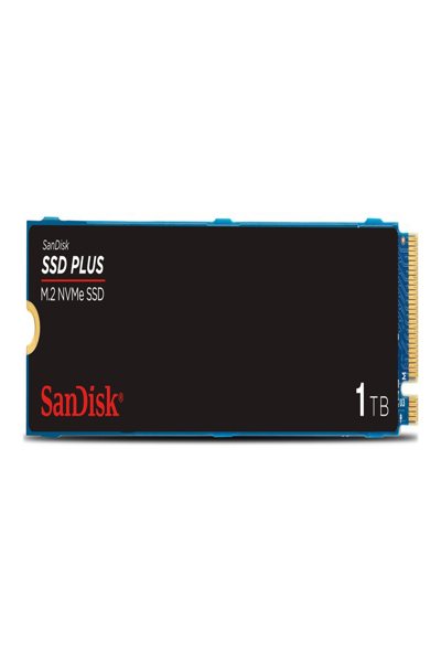 SanDisk SSD PLUS - SSD - 1 TB - Internal - M.2 2280 - PCIe 3.0 (NVMe) - SDSSDA3N-1T00-G26