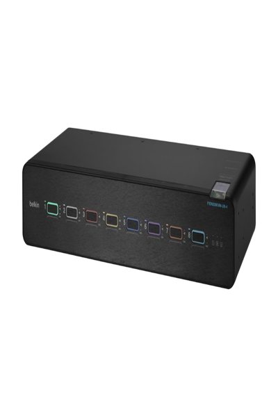 Belkin F1DN208KVM-UN-4 - 3840 x 2160 pixels - 4K Ultra HD - Rack mounting - Black - F1DN208KVM-UN-4