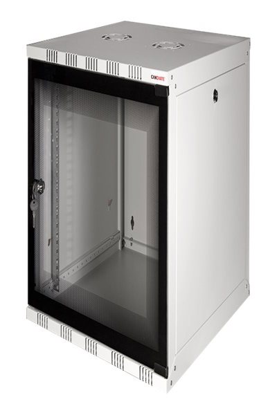 LogiLink W15A40G - Wall mounted rack - 15U - 50 kg - Key lock - Grey - W15A40G