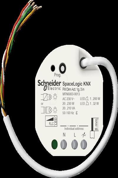 Contacteur Schneider SE MTN6003-0013 - Actionneur variateur universel SpaceLogic KNX UP avec 3