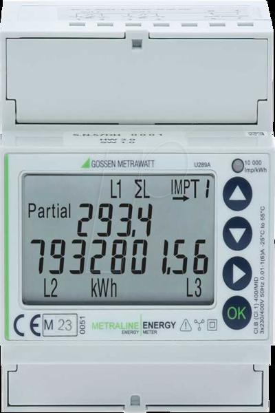 Compteur d'énergie GMC Instruments MID réseau 4 fils 5(80)A 2T Modbus RTU