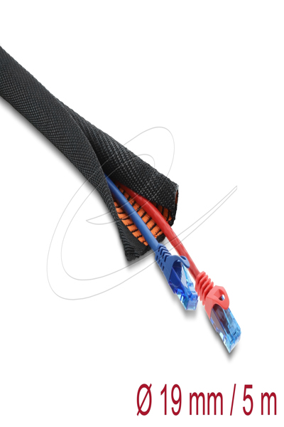 Delock Cable Protection Sleeve with Orange Wear Indicator Self-Closing Double-Layer - Cable