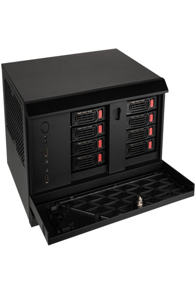 SilverStone SST-CS381 v1.1 Mini-ITX Storage, Black - SST-CS381 V1.1