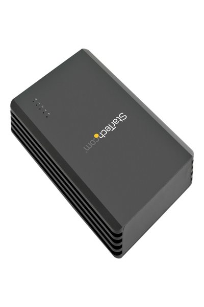 StarTech.com 4 Bay Thunderbolt 3 NVMe Enclosure, For M.2 NVMe Solid State Drives, 1x DisplayPort Video & 2x TB3 Downstream Ports, Up to 40Gbps, 72W Power Supply - M2E4BTB3