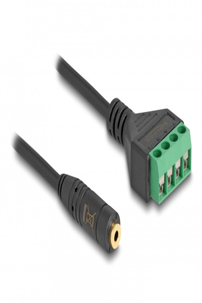 Delock Audio adapter - mini jack (F) to 4 pin terminal block - 66295