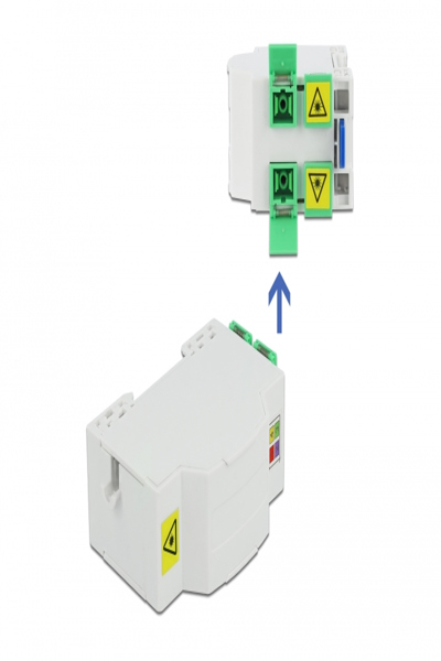 Delock Optical Fiber Connection Box for DIN Rail 4 x SC Simplex - 86543