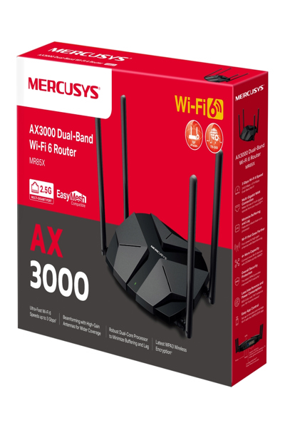 TP-LINK MERCUSYS MR85X AX3000 DUAL-BAND WI-FI 6 ROUTER - MR85X