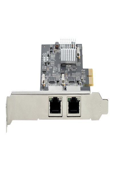 StarTech.com 2-portars 2,5 Gbps NBASE-T PCIe-nätverkskort, Intel I225-V, nätverkskort med dubbla portar för datorer, nätverkskort för flera gigabit-enheter, PCI Express-server-LAN-kort, stationärt Ethernet-gränssnitt - PR22GI-NETWORK-CARD