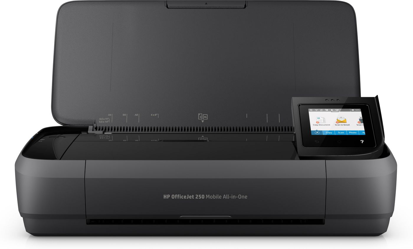 HP OfficeJet 250 Mobile All-in-One Printer - Print - copy - scan - 10-sheet ADF - Thermal inkjet - Colour printing - 4800 x 1200 DPI - A4 - Direct printing - Black - CZ992A