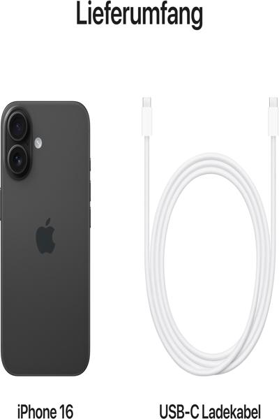 Apple iPhone 16 schwarz - 256 GB - 15.5 cm