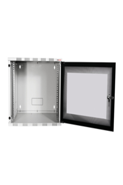 LogiLink W15A54G - Wall mounted rack - 15U - 50 kg - Key lock - Grey - W15A54G