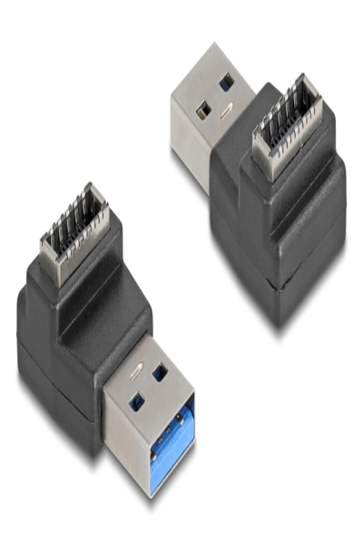 Delock Adapter USB 10 Gbps Typ-A Stecker zu Typ-E Key A Buchse schwarz - Adapter - 67236