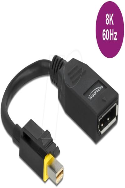 Adaptateur DisplayPort Delock - Mini DisplayPort (M) verrouillé sur DisplayPort (F)