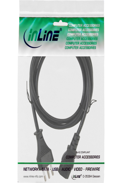 Câble d'alimentation InLine - Italie mâle / IEC C13 mâle 3 broches - 0,5 m