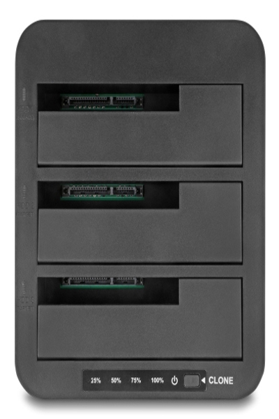 Delock USB Dockingstation fÃƒÂ¼r 3 x SATA HDD SSD mit 1 2 Klon Funktion - 64332