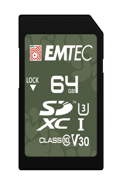 EMTEC SD 64GB UHS-I U3 V30 Outdoor - Secure Digital (SD) (ECMSD64GXCU3OR) - Secure Digital (SD) - ECMSD64GXCU3OR