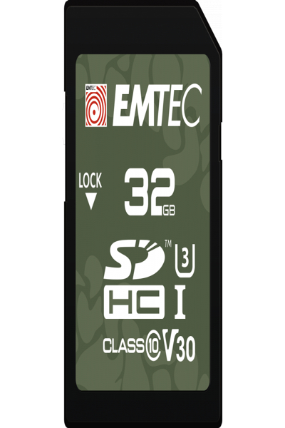 EMTEC Speicherkarte SDHC 32GB UHS-I U3 V30 4K OUTDOOR IPX6 IPX7 - Secure Digital (SD) - ECMSD32GHC10OR