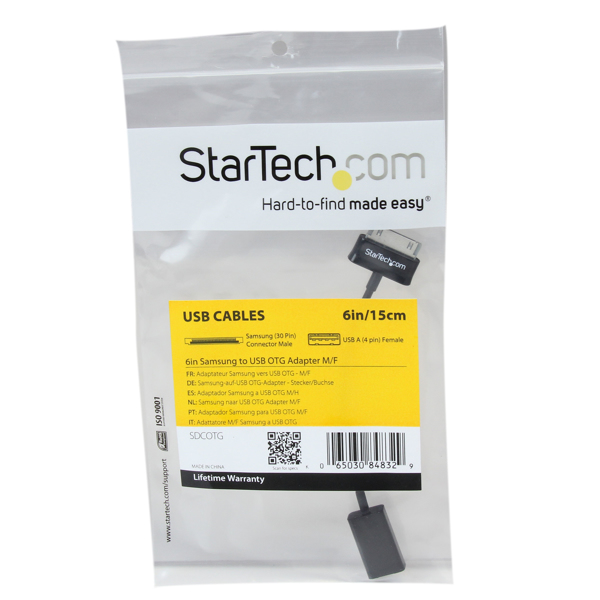 StarTech Galaxy Tab OTG USB Cable 6in - SDCOTG