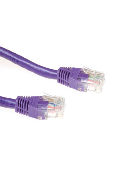 ACT Purple 1 meter U/UTP CAT6A patch cable with RJ45 connectors - 1 m - Cat6a - U/UTP (UTP) - RJ-45 - RJ-45 - Purple
