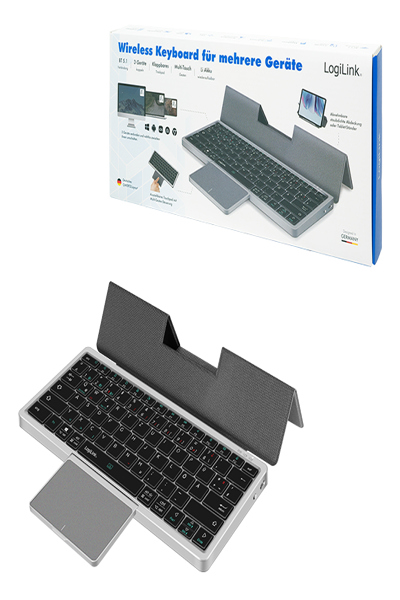 LogiLink Multi-Device-Tastatur BT 5.1 m. Trackpad - ID0214