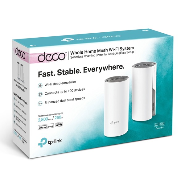 TP-LINK Deco E4 - WLAN system (2 Routers) - DECO E4(2-PACK)