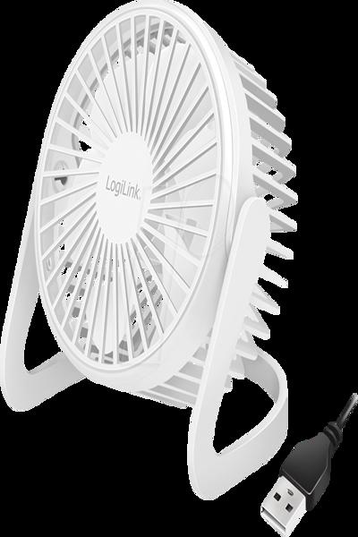 Ventilateur USB LogiLink 12,7 cm Blanc UA0402