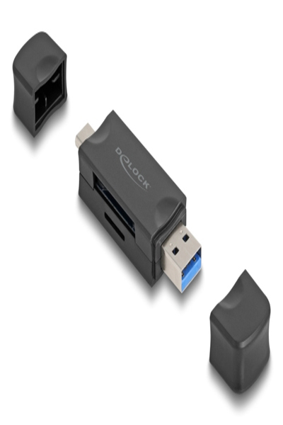 Delock Card USB 5 Gbps Type-C Type-A SD Micro Card-Reader - 91020