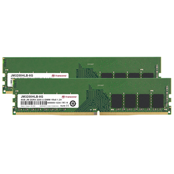 Transcend JetRam DDR4-3200 U-DIMM 8GBx2 Dual Channel - JM3200HLB-16GK