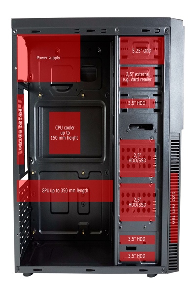 LC-7041B-ON: ATX Mid-Tower Case, USB 3.2 - LC-7041B-ON